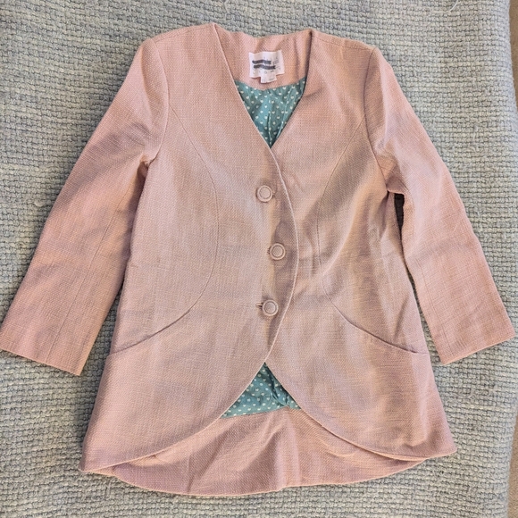 Anthropologie Electric Love Light Textured Petal Jacket in Pink Size US 2 - Picture 4 of 16